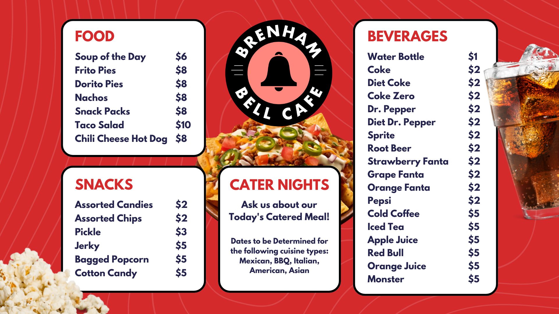 Big Mommas Menu Black